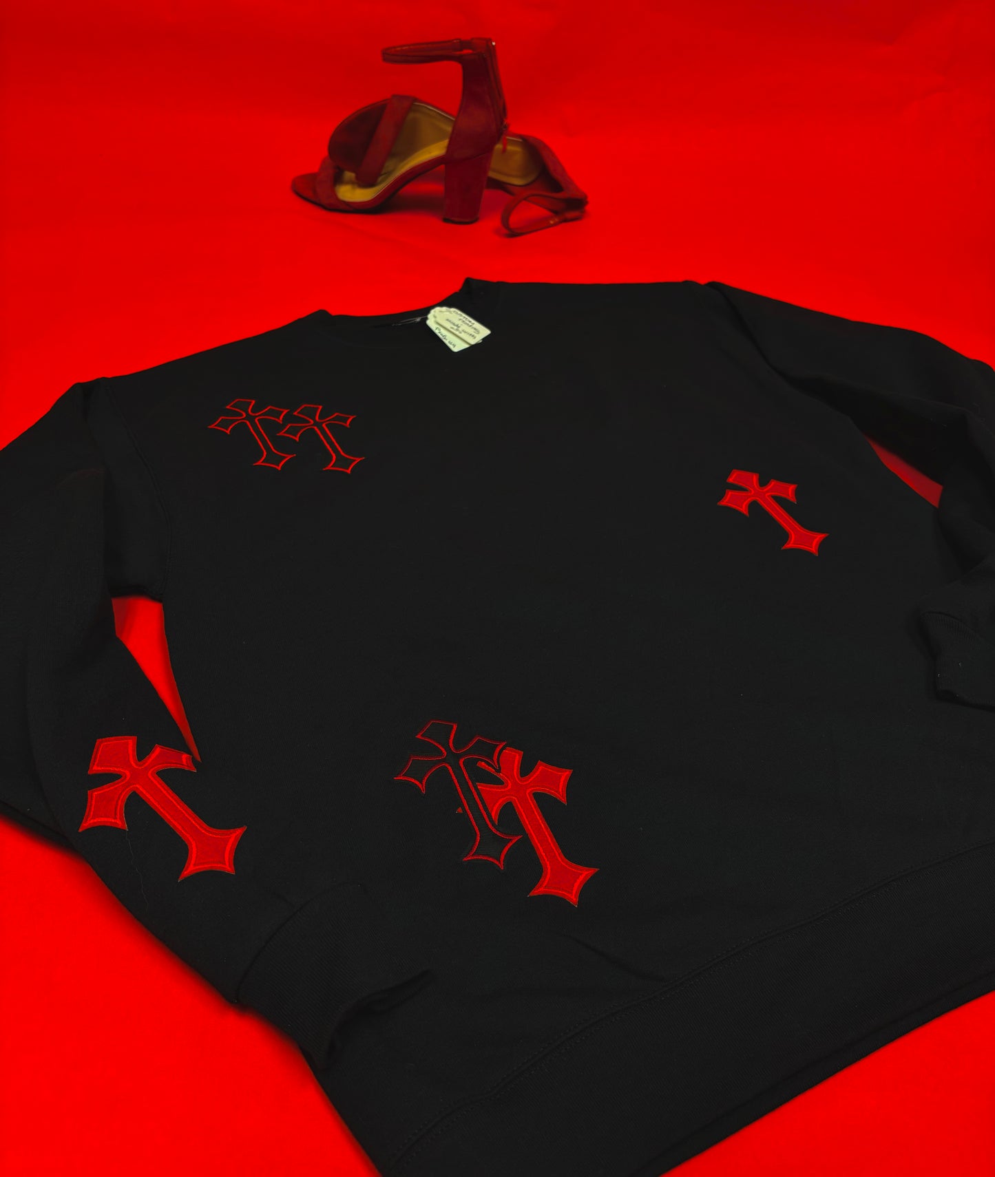 red 'Psalm 139' crewneck